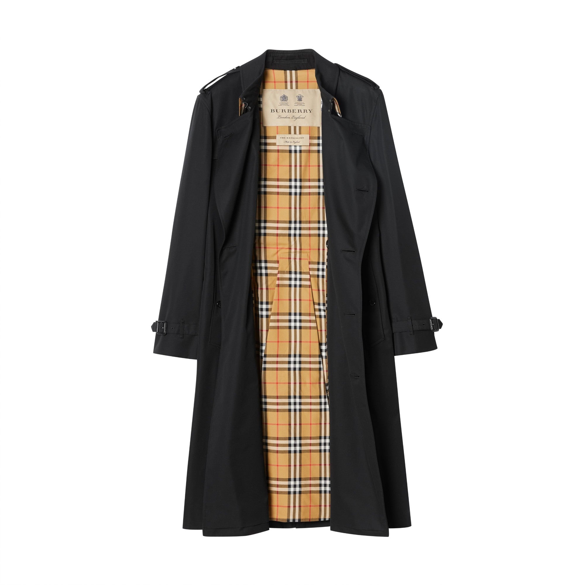 켄징턴 - 롱 헤리티지 트렌치코트-BLACK