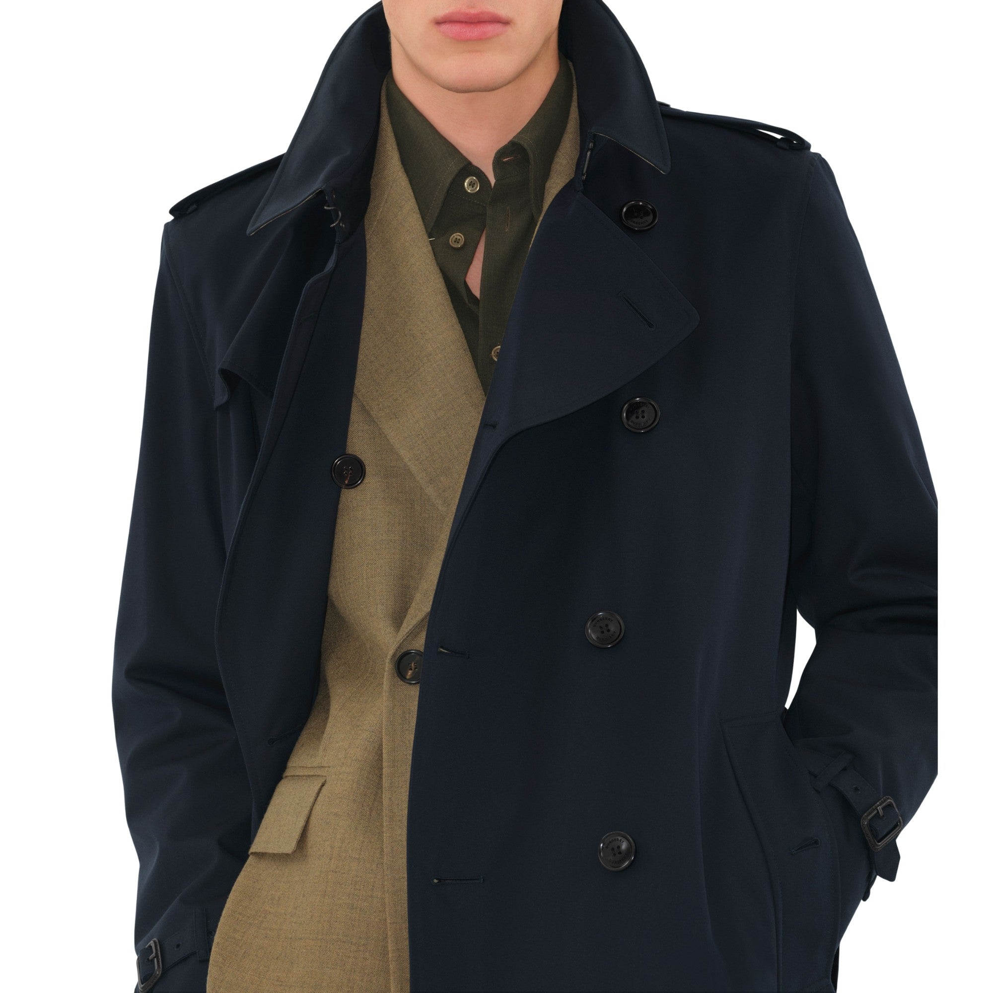 롱 켄징턴 헤리티지 트렌치코트-COAL BLUE