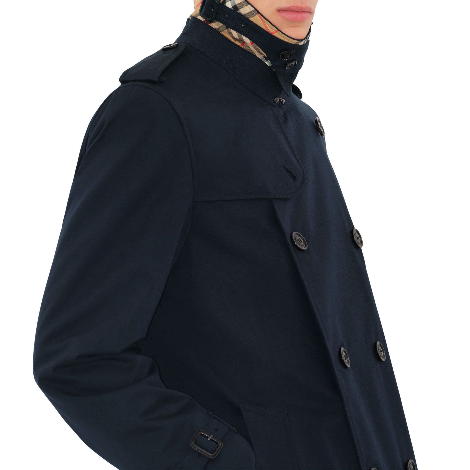 롱 켄징턴 헤리티지 트렌치코트-COAL BLUE