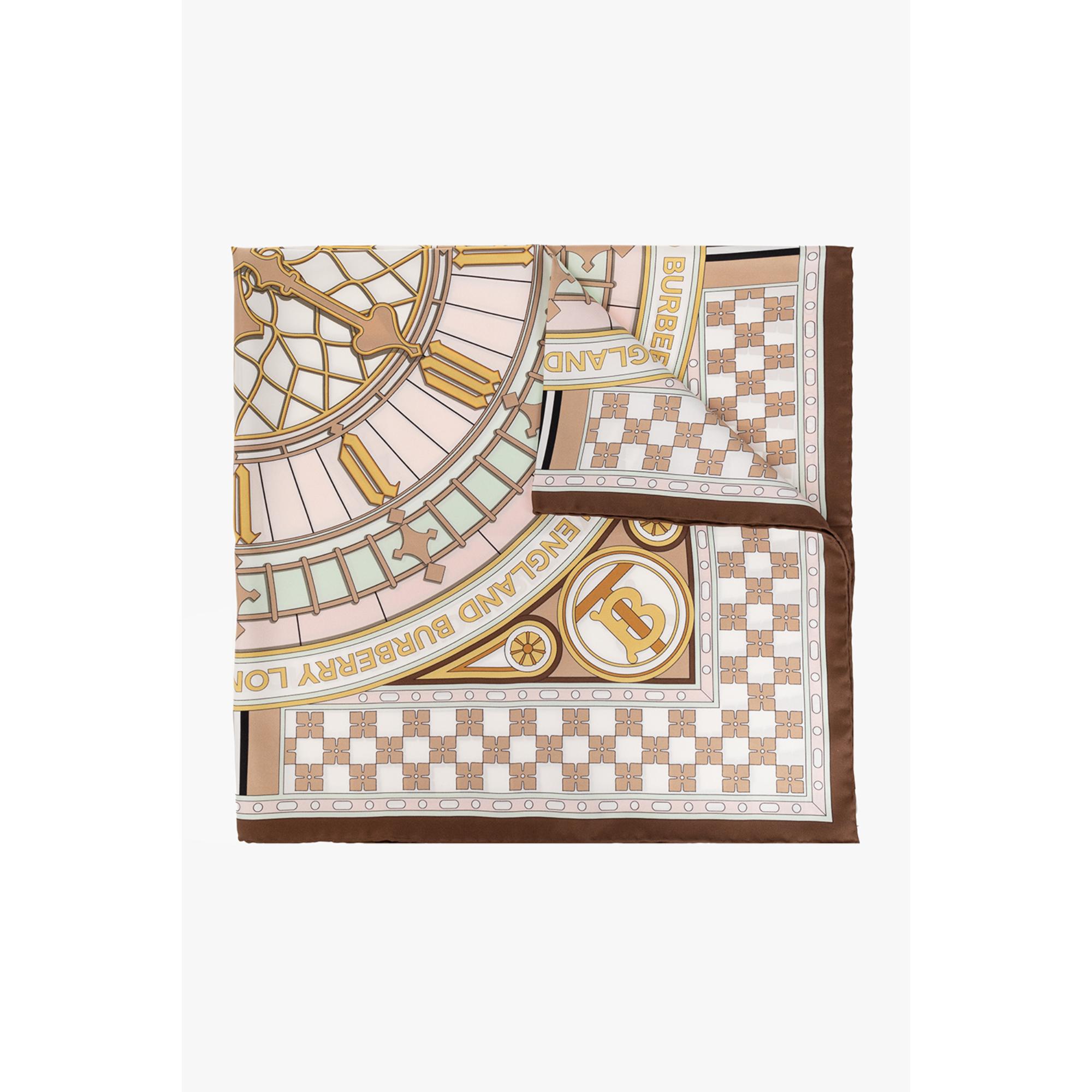 클락 실크 스카프