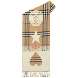 몽타주 체크 울 캐시미어 스카프