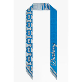 모노그램 로고 프린트 실크 스키니 스카프