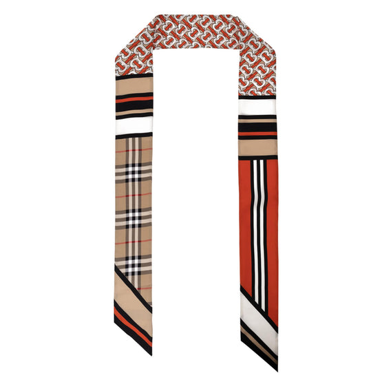 스키니 몽타주 실크 스카프