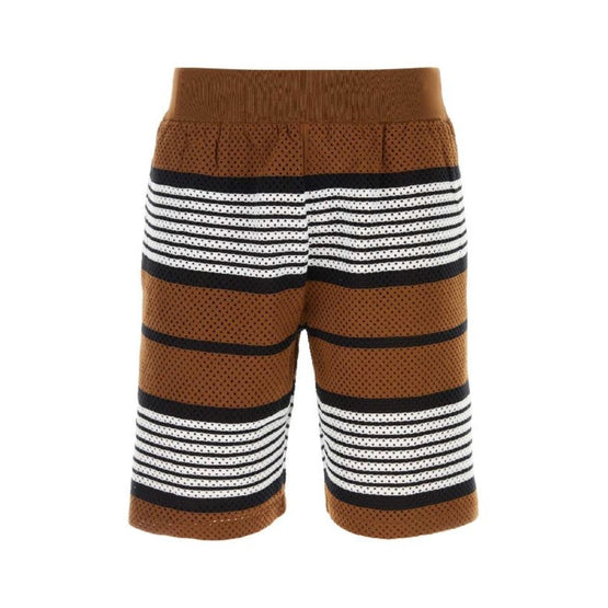 스트라이프 프린트 나일론 쇼츠