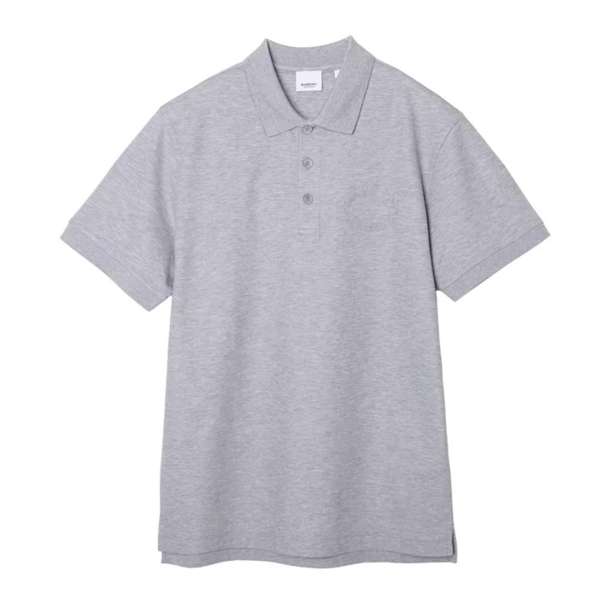 엠브로이더리 오크 리프 크레스트 코튼 피케 폴로셔츠