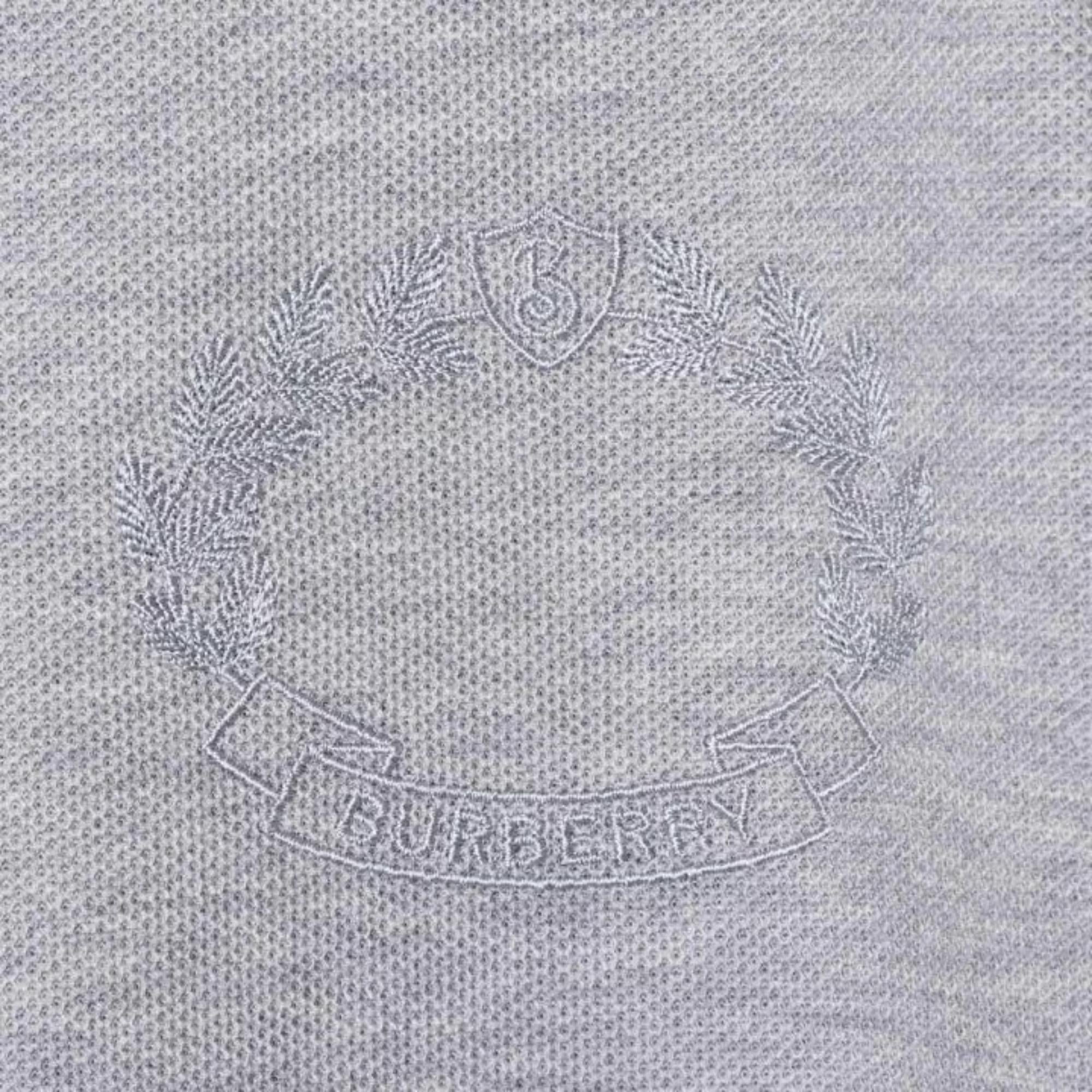 엠브로이더리 오크 리프 크레스트 코튼 피케 폴로셔츠