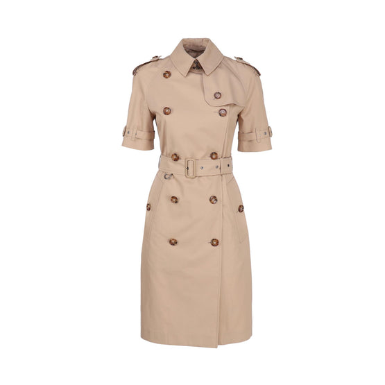 트로피컬 개버딘 트렌치 드레스