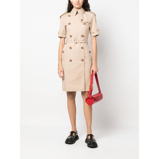 트로피컬 개버딘 트렌치 드레스