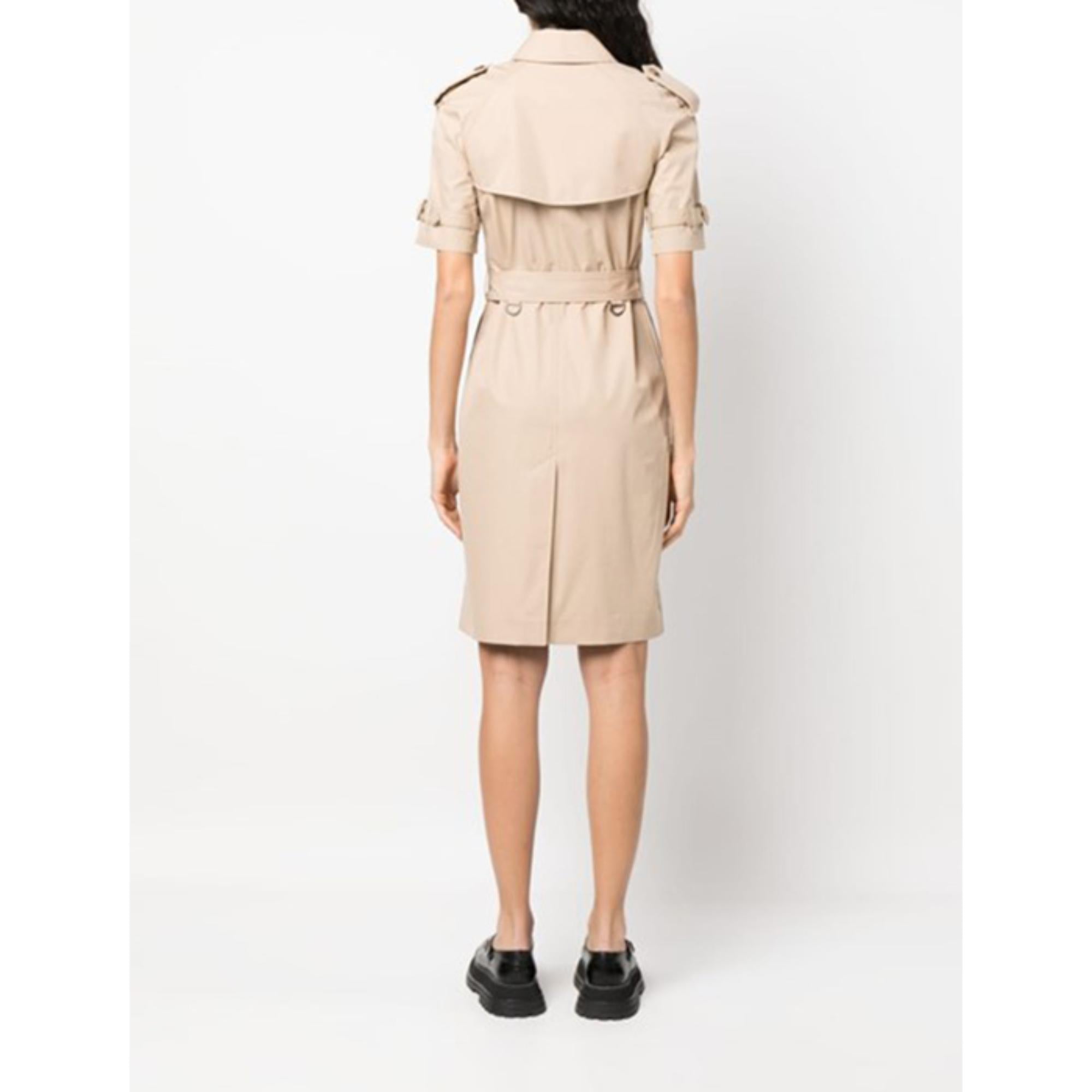 트로피컬 개버딘 트렌치 드레스