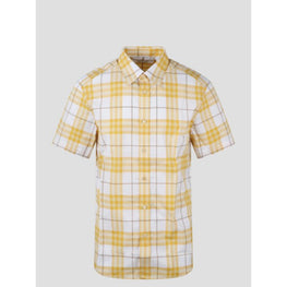 쇼트 슬리브 체크 코튼 셔츠