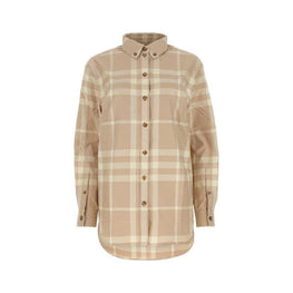 버튼 다운 칼라 체크 코튼 셔츠