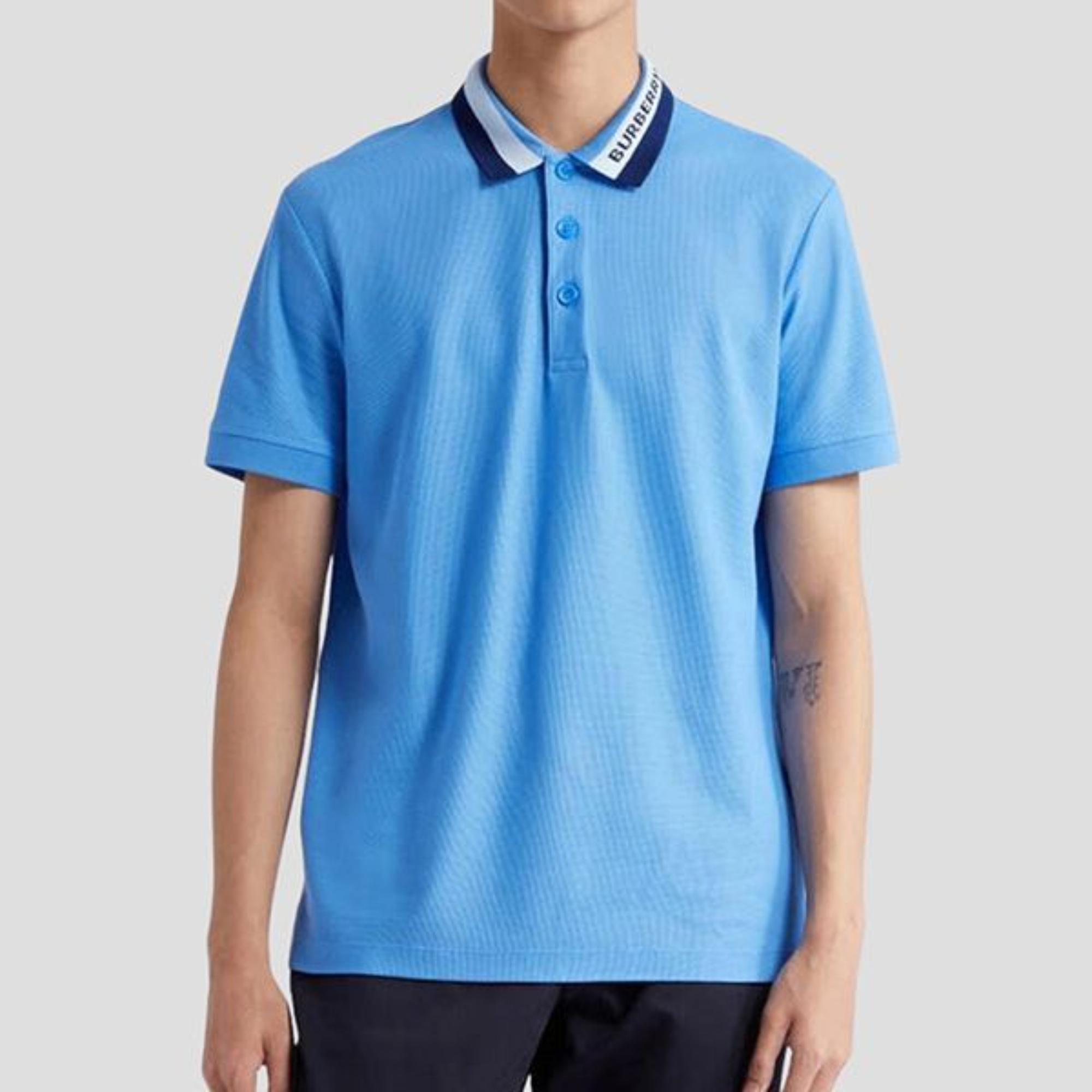 로고 디테일 코튼 피케 폴로셔츠