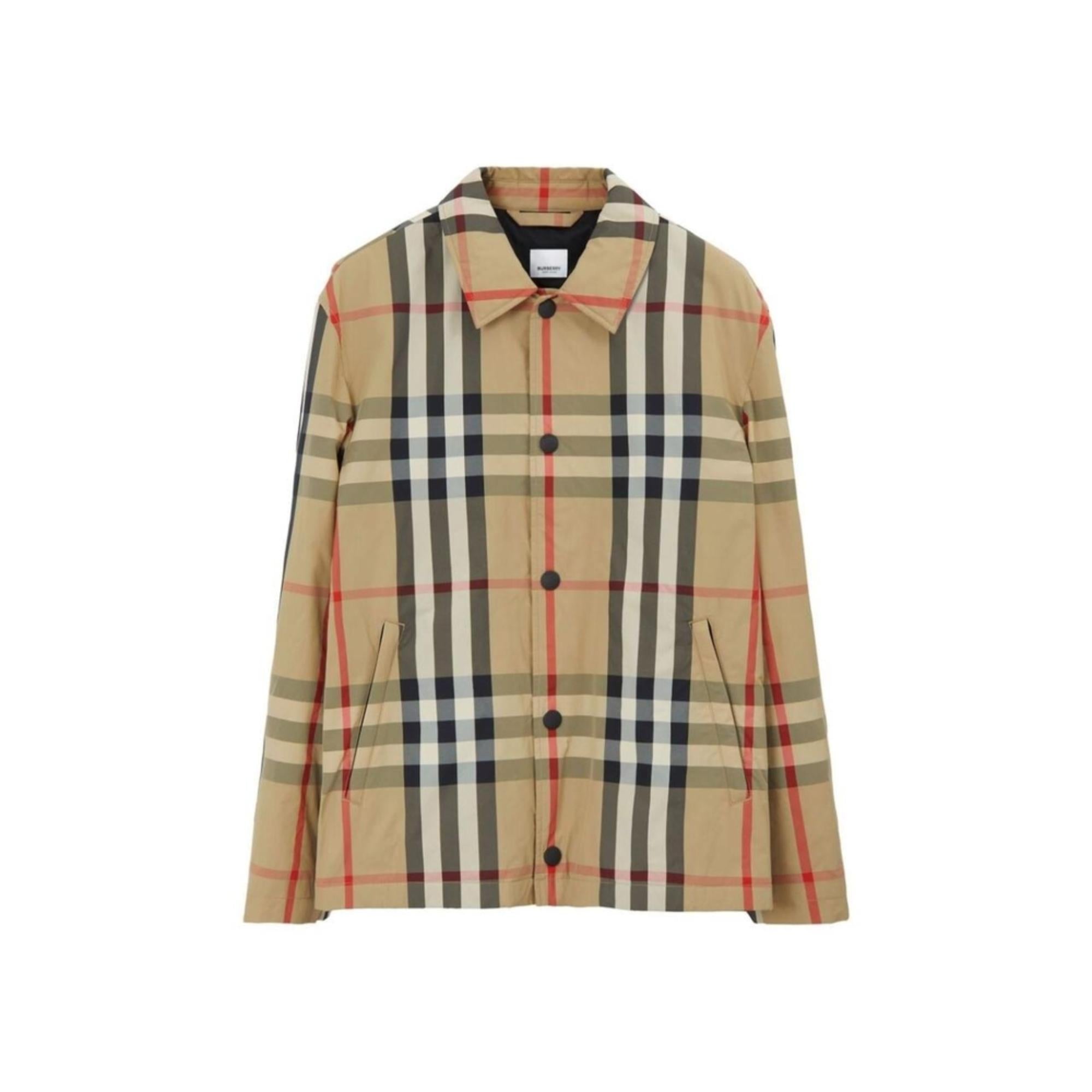 체크 나일론 재킷