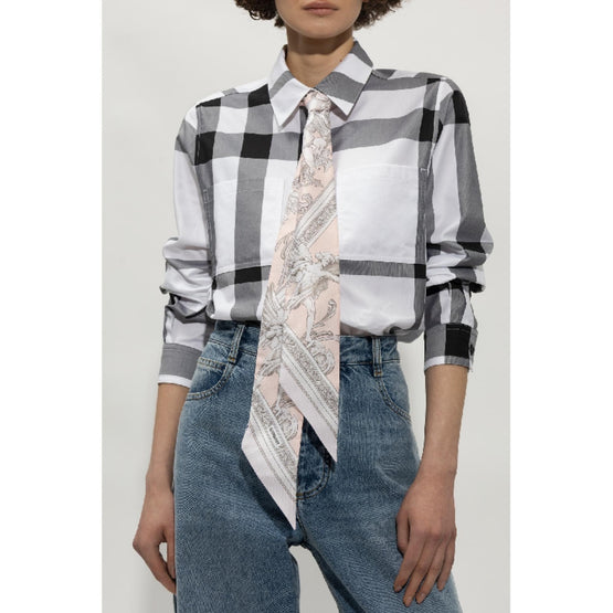 스키니 스태츄 실크 스카프