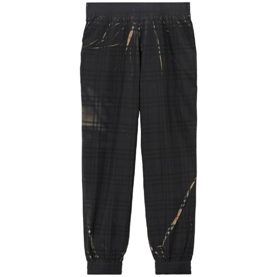 슬라이스 체크 조깅 팬츠