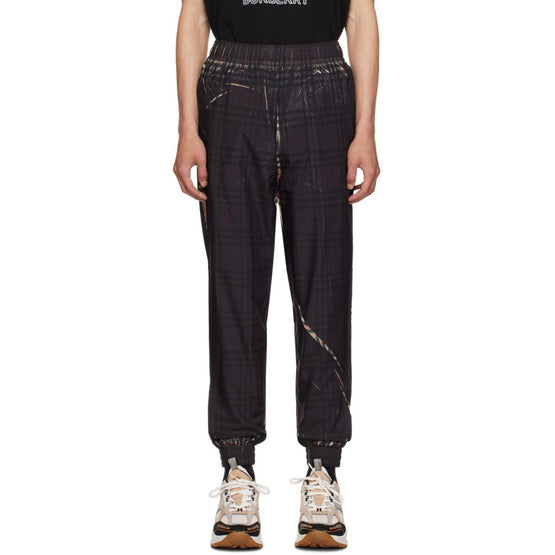 슬라이스 체크 조깅 팬츠