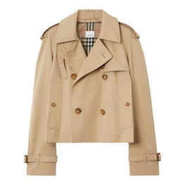 크롭 개버딘 트렌치 재킷