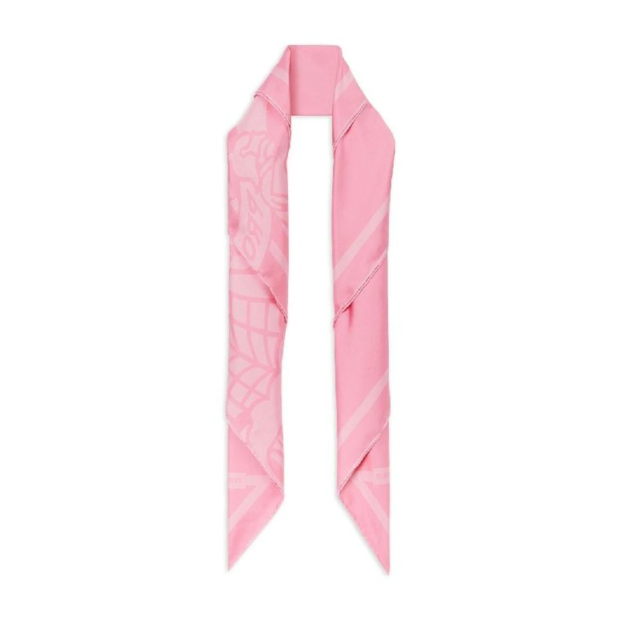 EKD 프린트 실크 스퀘어 스카프