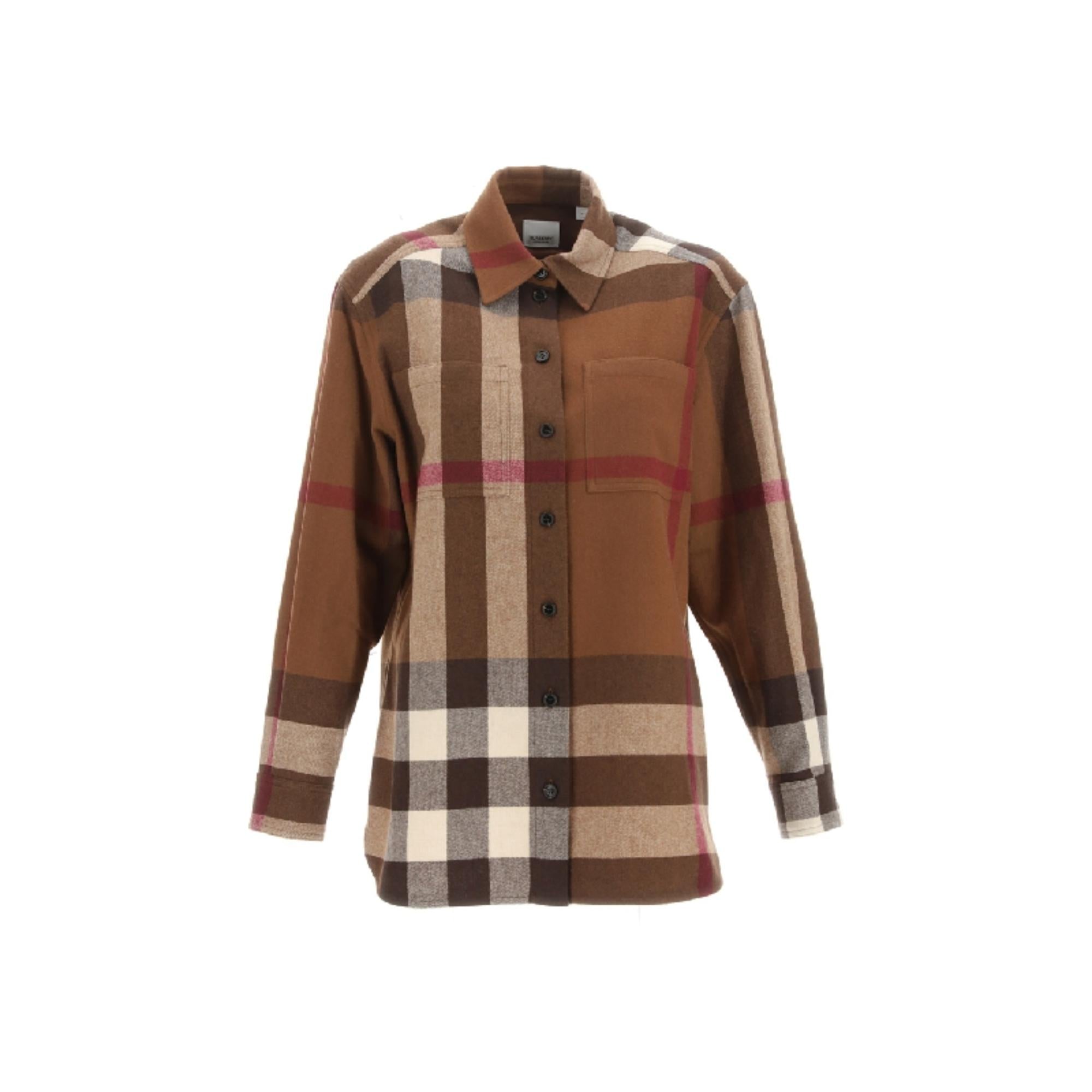 체크 울 코튼 플란넬 셔츠