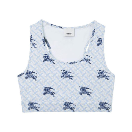 EKD 모노그램 스트레치 나일론 크롭 톱