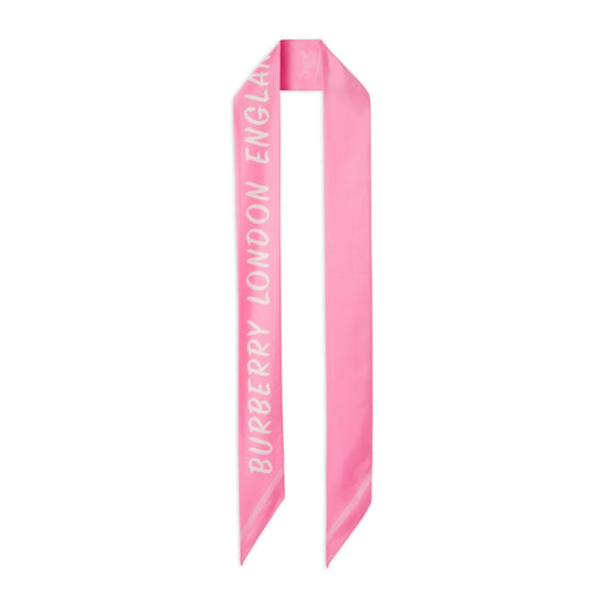 몽타주 프린트 실크 스키니 스카프