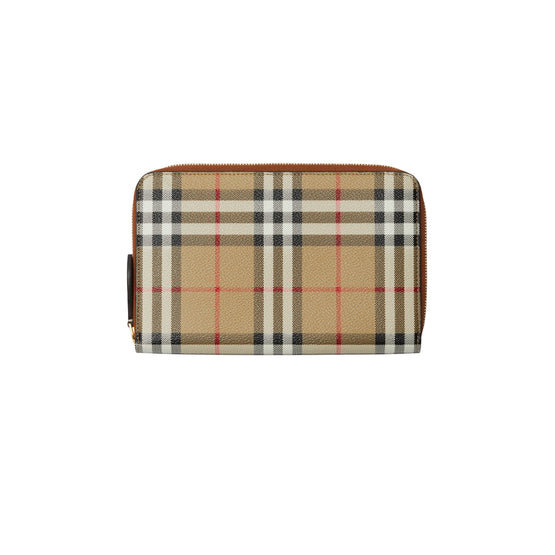 체크 트래블 지갑-ARCHIVE BEIGE