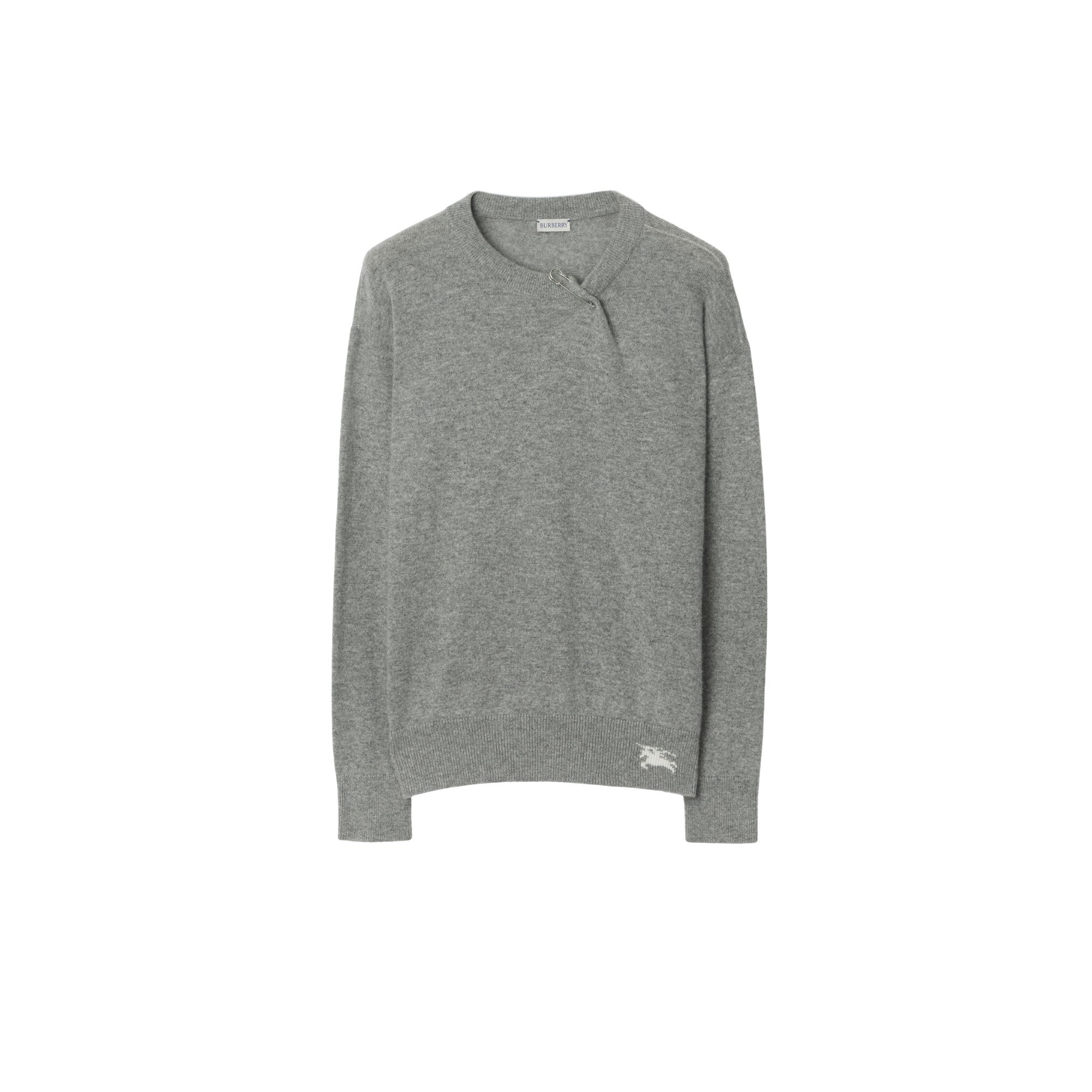 캐시미어 스웨터-LIGHT GREY MELANGE