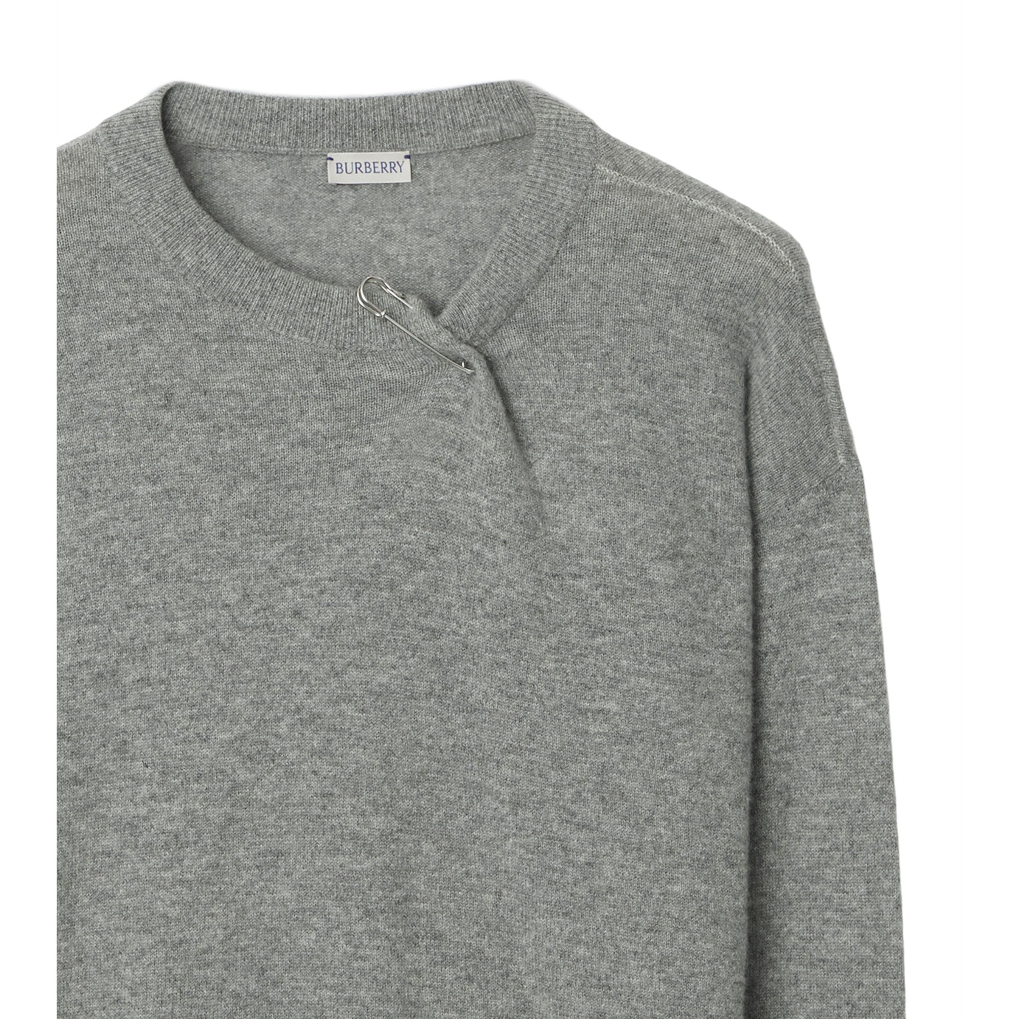 캐시미어 스웨터-LIGHT GREY MELANGE