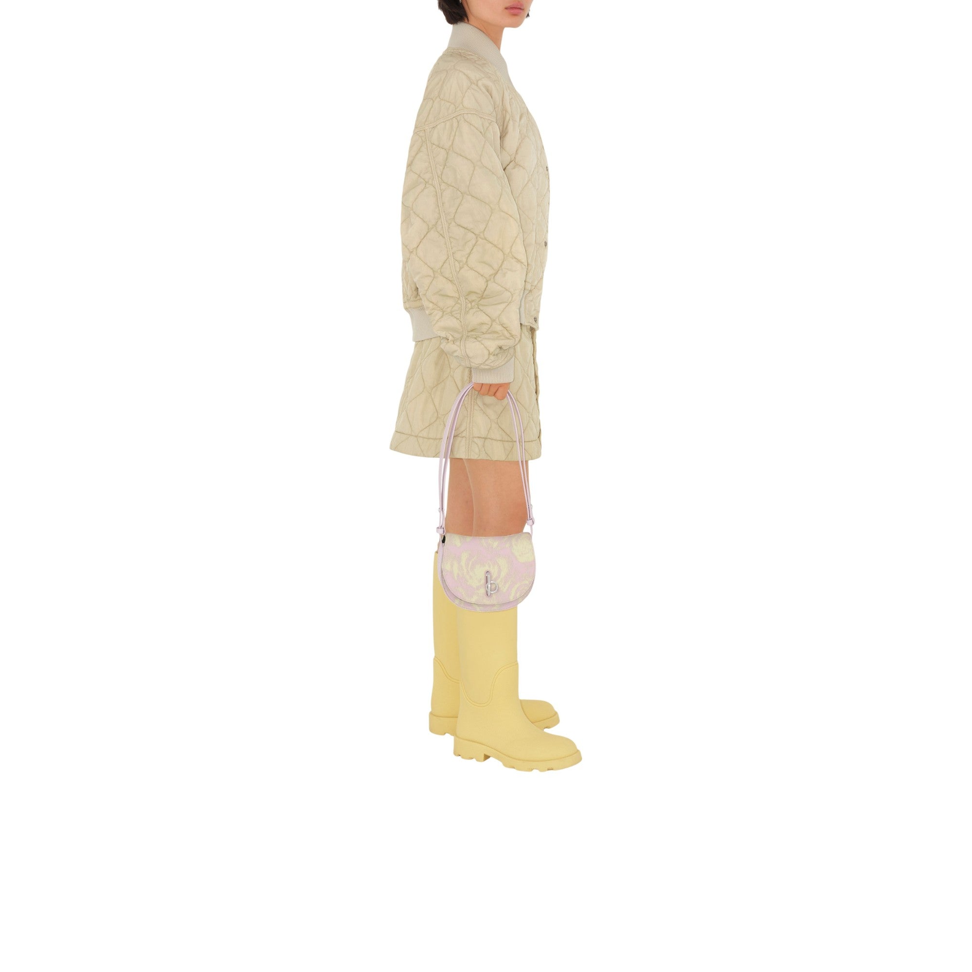 퀼팅 나일론 미니 스커트-SOAP