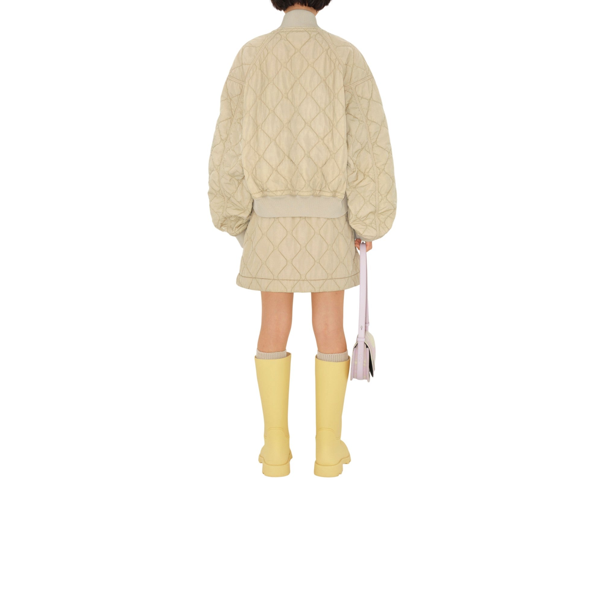 퀼팅 나일론 미니 스커트-SOAP