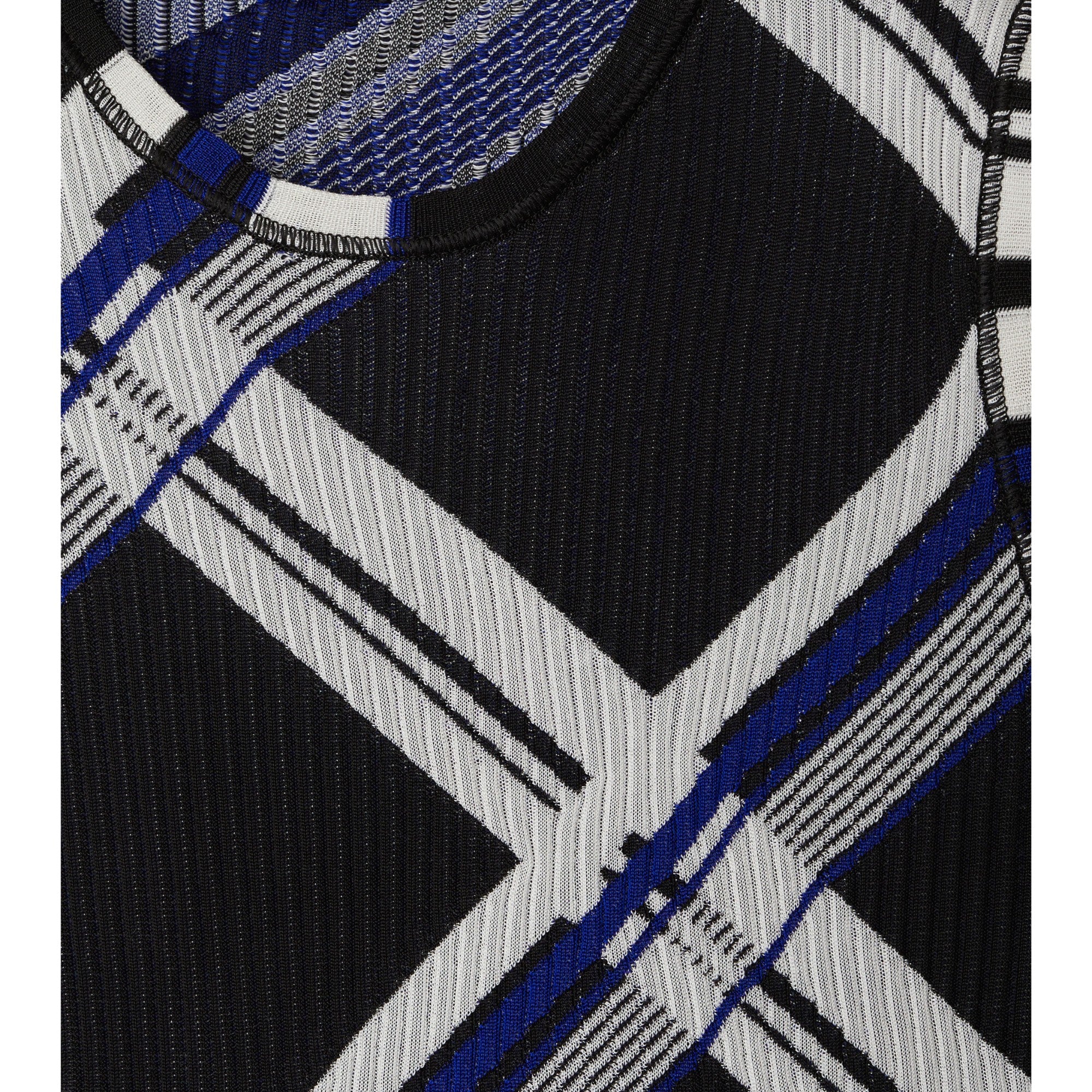 체크 실크 탱크 탑-BLACK IP CHK