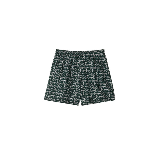 B 실크 쇼츠-SILVER/GREEN