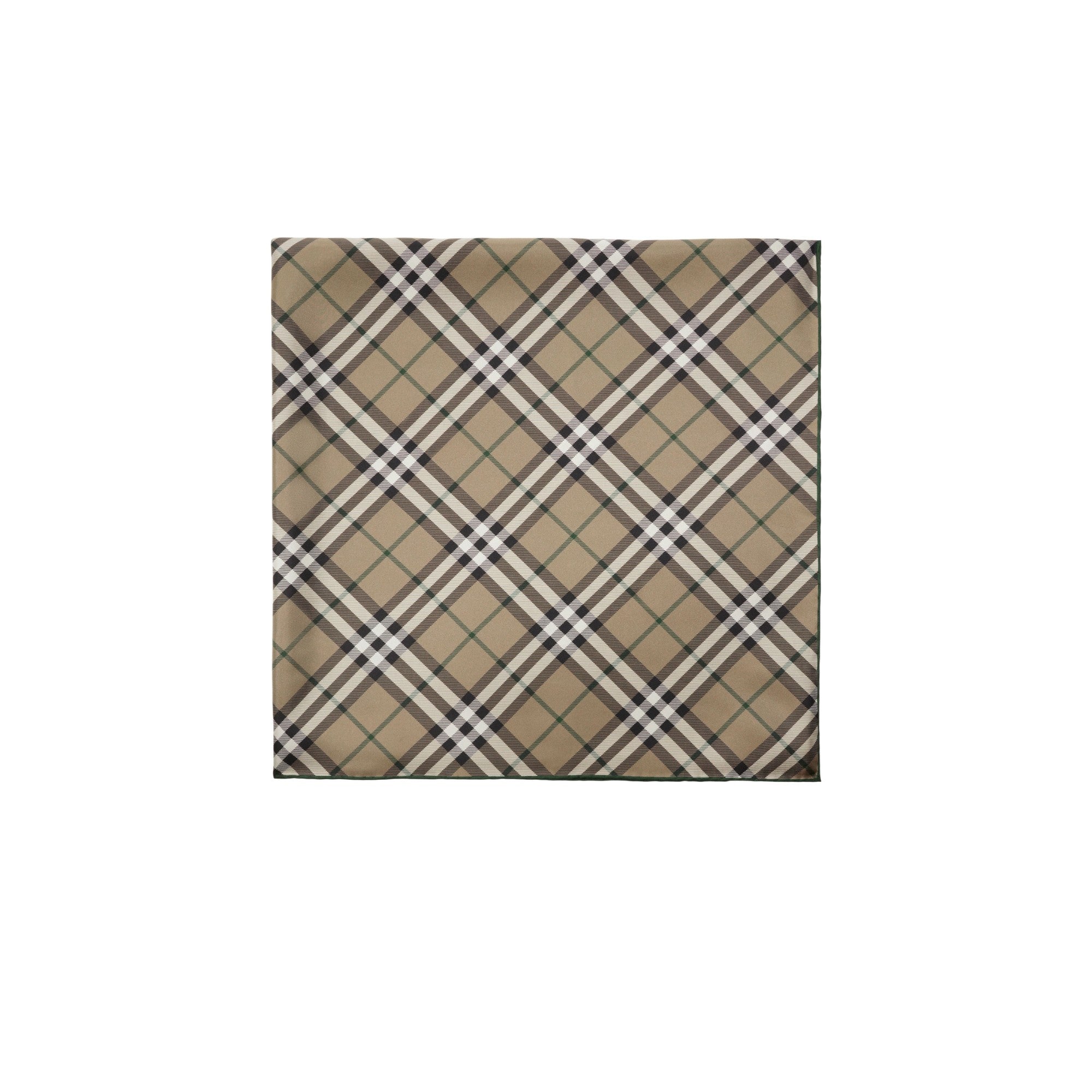 체크 실크 스카프-LINDEN