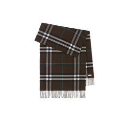 와이드 체크 캐시미어 스카프-SNUG