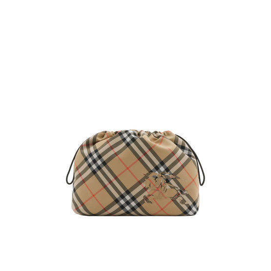 체크 파우치-SAND