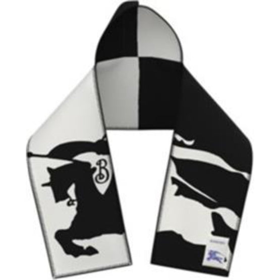 후드 스카프-BLACK/WHITE