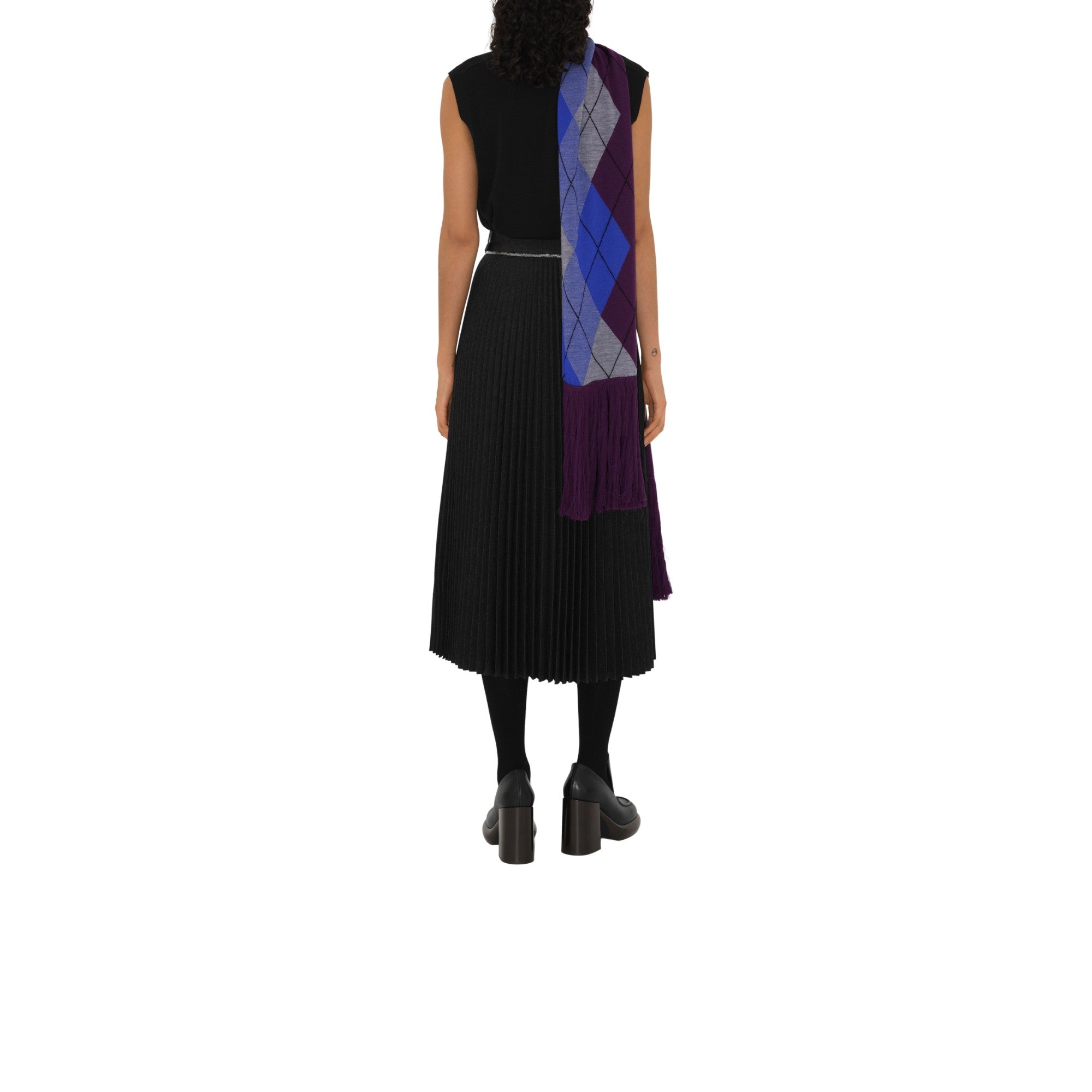 슬리브리스 울 스웨터-BLACK