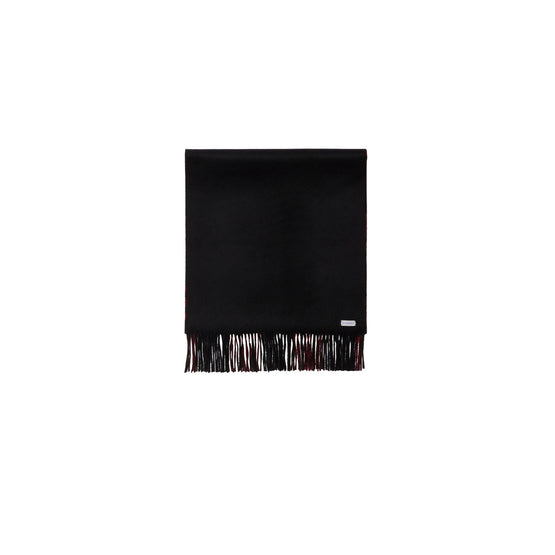 리버시블 체크 캐시미어 스카프-CRANBERRY