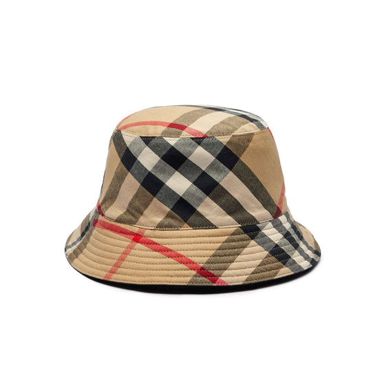 리버시블 코튼 블렌드 버킷 햇-BLACK