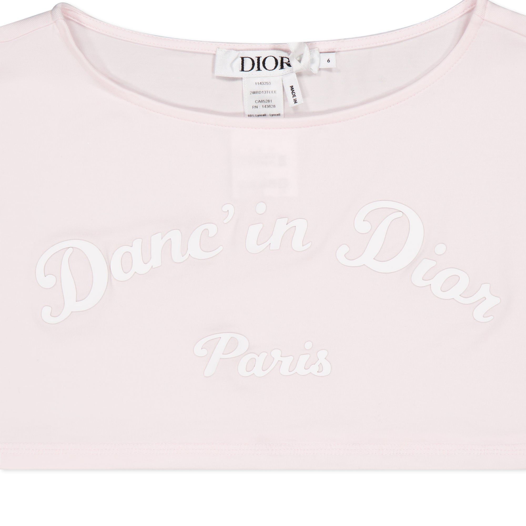 댄싱 디올 컬렉션 크롭 루즈 티셔츠