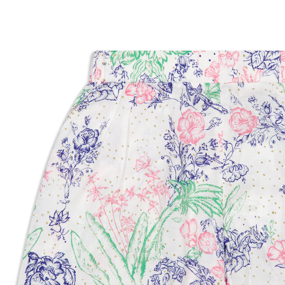 플로럴 레이온 팬츠