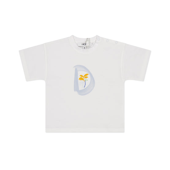 면 반팔 티셔츠-화이트