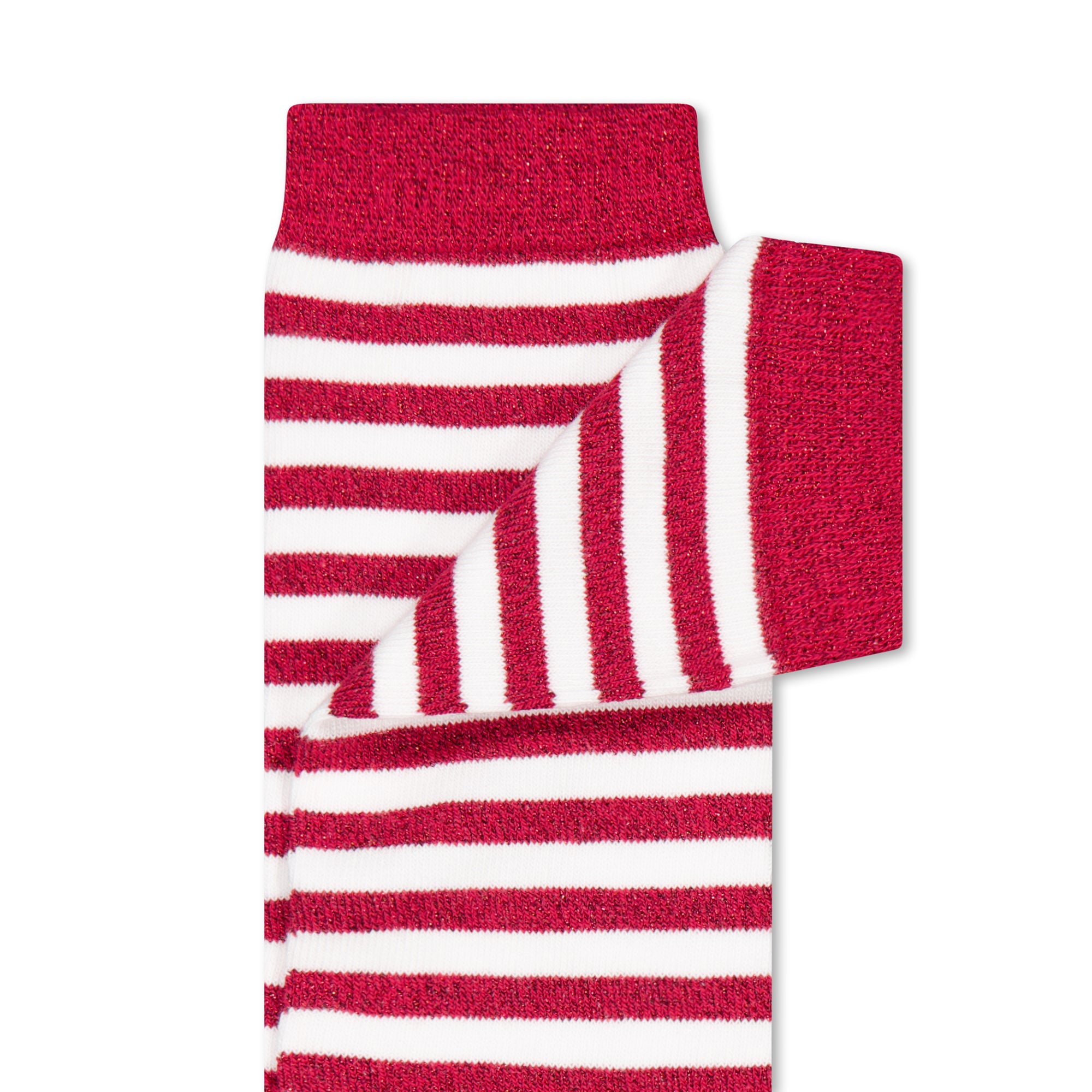 스트라이프 양말-레드