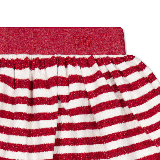 스트라이프 스커트-레드