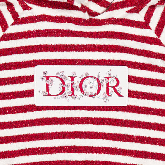 스트라이프 후드 스웻셔츠