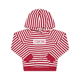 스트라이프 후드 스웻셔츠