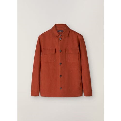 LORO PIANA OVERSHIRT LINEN SILK BELP RAIN