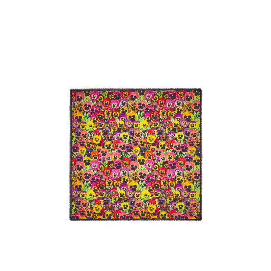 140X140 ALLOVER PANSIES SCARF