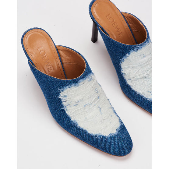 RIPPED DENIM MULE 90