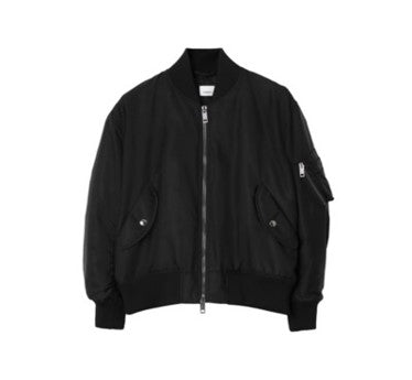 몽타주 프린트 나일론 보머 재킷